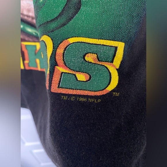 VINTAGE NFL GREEN BAY PACKERS Lee Sport Black Graphic T Shirt in Large - Picture 5 of 9